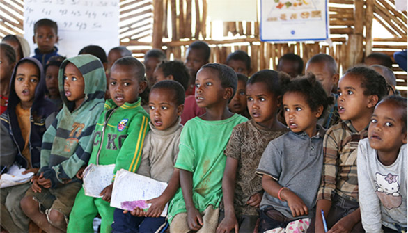 Contributing to build the 'China-Ethiopia Friendship School'
